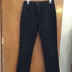 GRLFRND BLACK JEANS, NWT, 25, premium denim, low rise, boot with slit